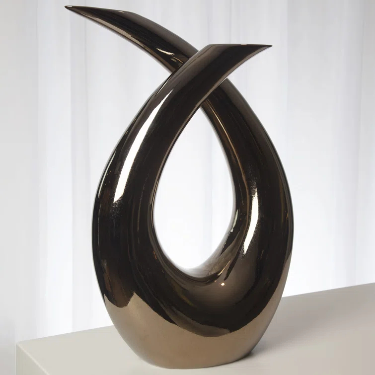 Global Views Loop Sculpture-Bronze