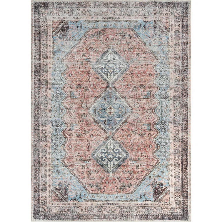 Eustice Oriental Light Blue Area Rug