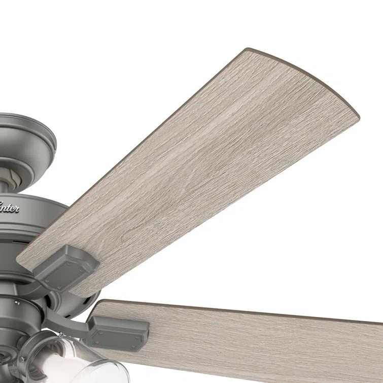 52" Crestfield 5 - Blade Modern Farmhouse Indoor Ceiling Fan with Light and Pull Chains