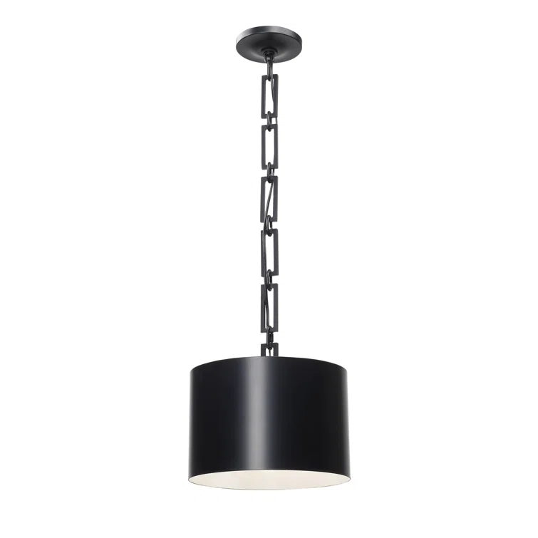 8683-MK-WH-Crystorama Lighting-Alston - One Light Mini Pendant in Traditional and Contemporary Style - 12 Inches Wide by 10 Inches High-Matte