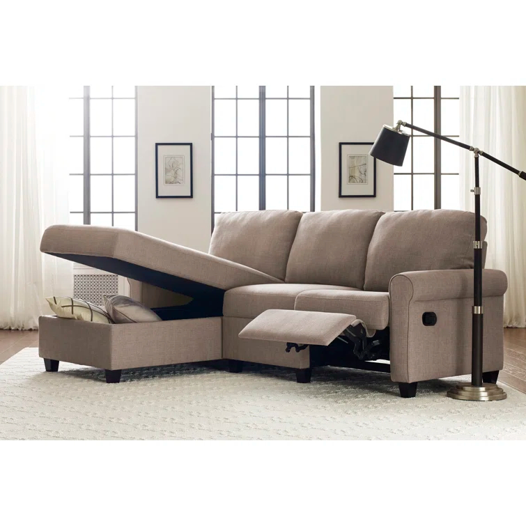 Serta Copenhagen Reclining Sectional Sofa with Storage Chaise