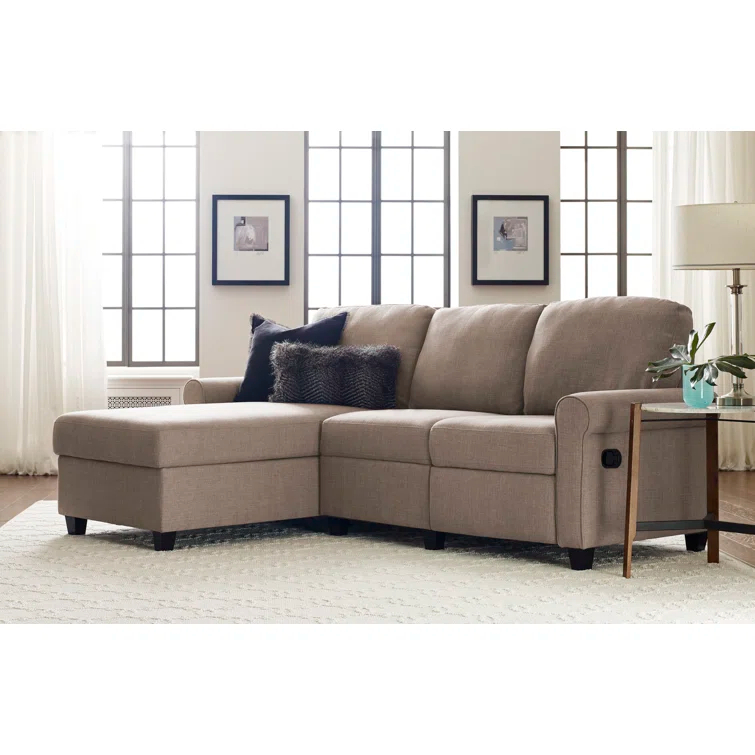 Serta Copenhagen Reclining Sectional Sofa with Storage Chaise