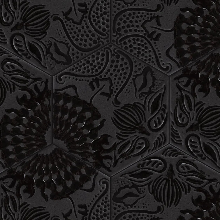 Gaudi Hex 9" x 10" Porcelain Patterned Wall & Floor Tile