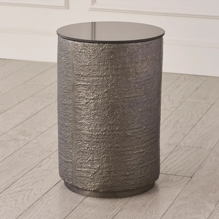 Hemp Etched Barrel Table
