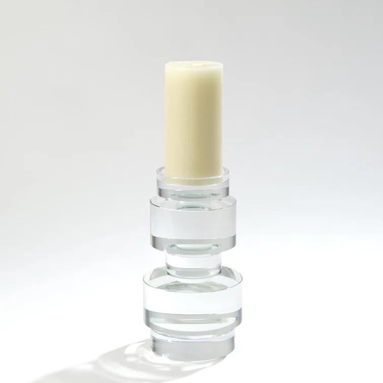 Global Views Brilliant Round Pillar Holder-Sm