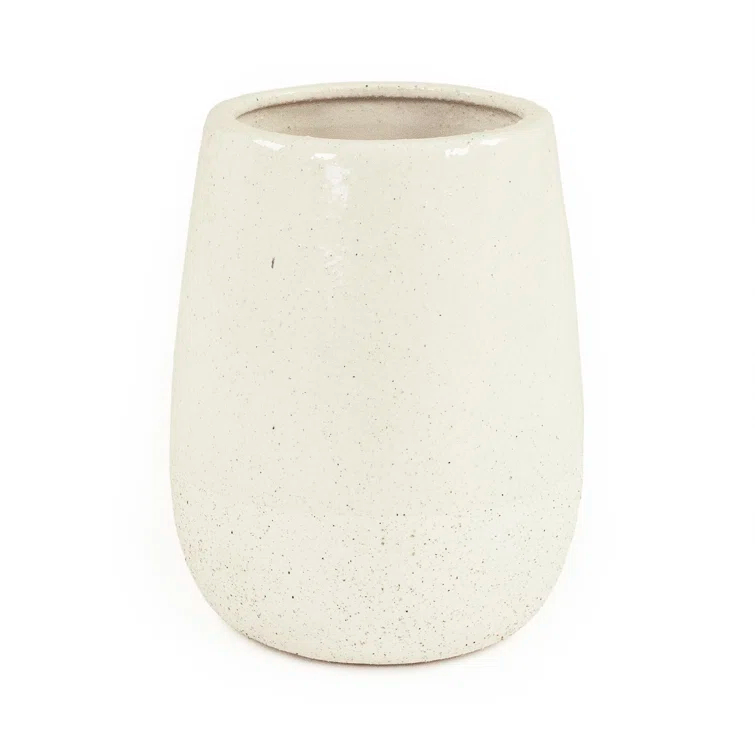 Zentique Ceramic Vase with Distressed Glazed Finish