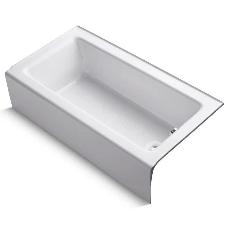 Kohler Avec 60 In. X 32 In. Alcove Bath, Right Drain K-25831-RA-0
