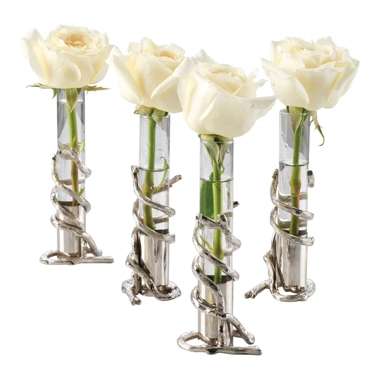 Global Views Branch Bud Vase-Nickel