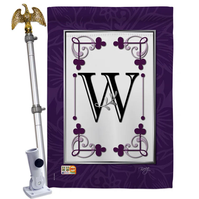 Double Sided 40'' H x 28'' W Polyester Flag Set