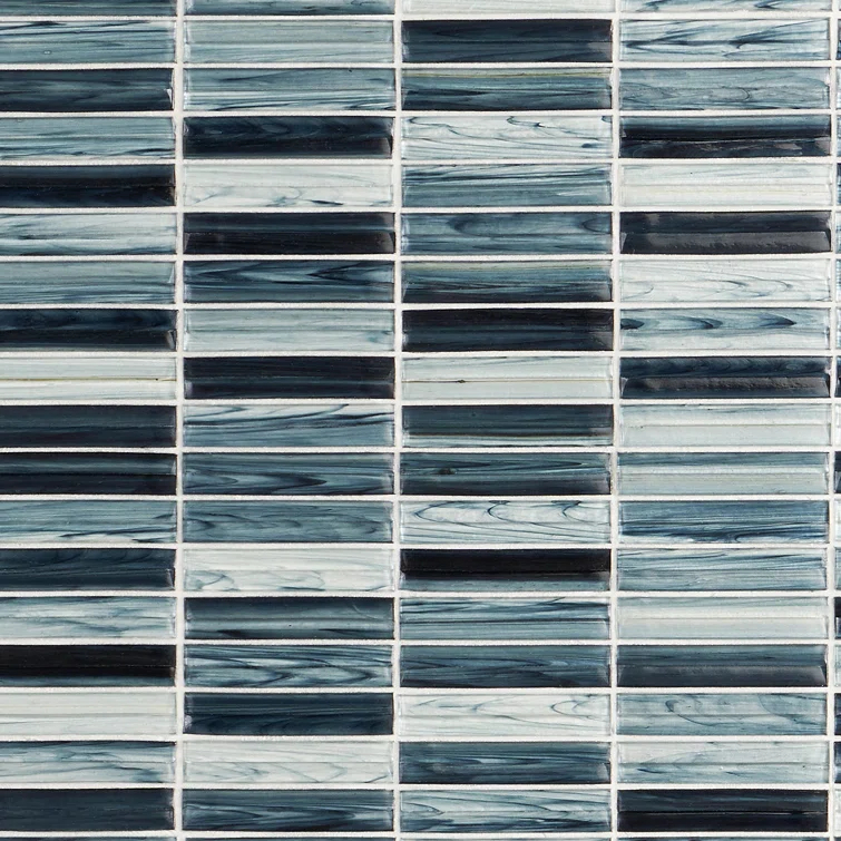 Tara Stacked 11.61" x 11.73" Molten Glass Mosaic Wall Tile (0.95 Sq. Ft. / Sheet)