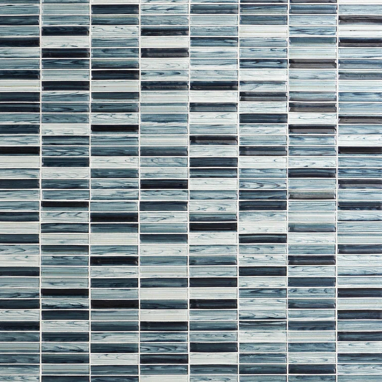 Tara Stacked 11.61" x 11.73" Molten Glass Mosaic Wall Tile (0.95 Sq. Ft. / Sheet)