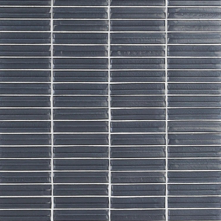 Tara Stacked 11.61" x 11.73" Molten Glass Mosaic Wall Tile (0.95 Sq. Ft. / Sheet)
