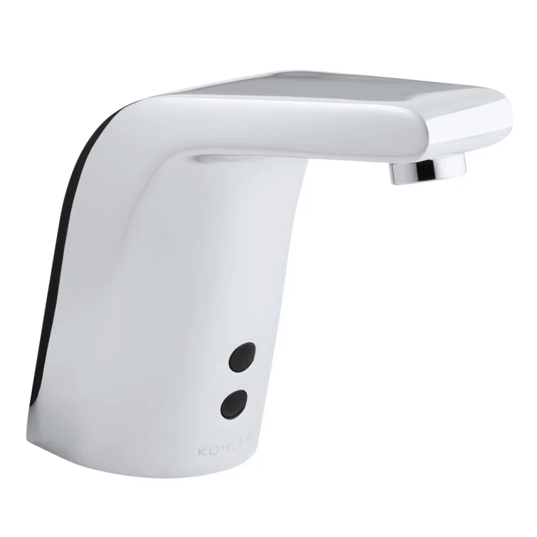 Sculpted Single-Hole Touchless Ac-Powered Commercial Bathroom Sink Faucet with Insight Technology and 5-3/4" Spout