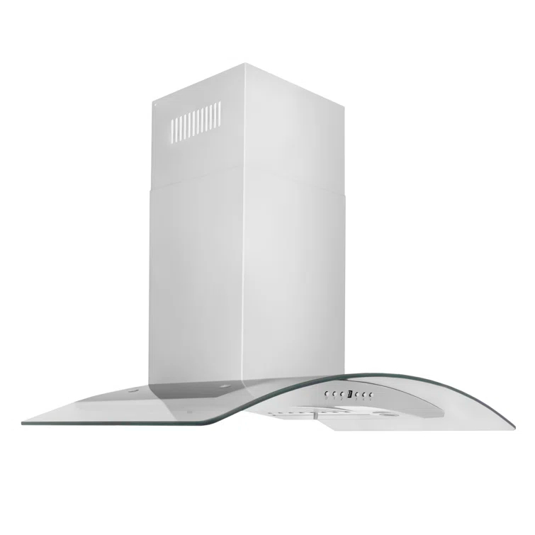 ZLINE 36 in. Convertible Vent Convertible Vent Wall Mount Range Hood in Stainless Steel & Glass (KN4-36)