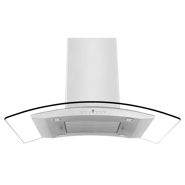 ZLINE ZLINE 36 in. Convertible Vent Isl& Mount Range Hood in Stainless Steel & Glass (GL14i-36)
