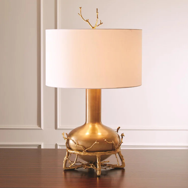 Global Views Fat Brass Twig Table Lamp