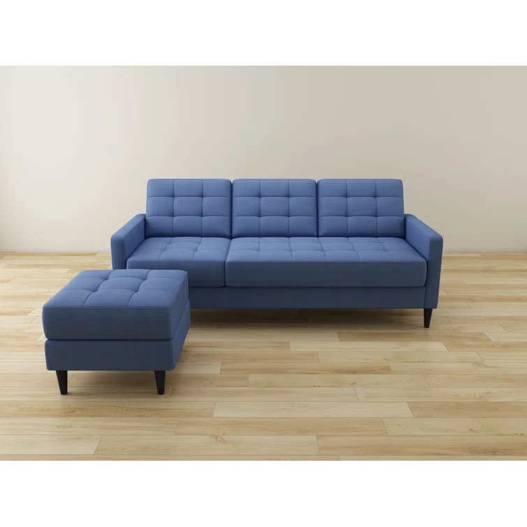 Gold Sparrow Ashland 82" Wide Reversible Sofa & Chaise with Ottoman