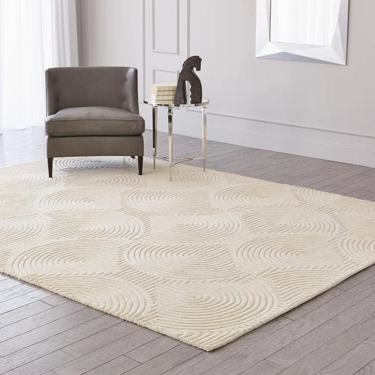 Global Views Arches Rug-Ivory/Ivory