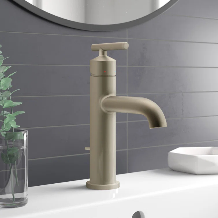 Gibson Single Hole Bathroom Faucet with Drain Assembly