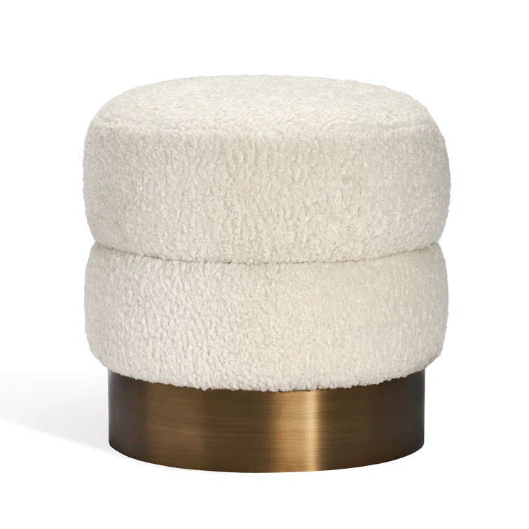 Charlize Stainless Steel Accent Stool