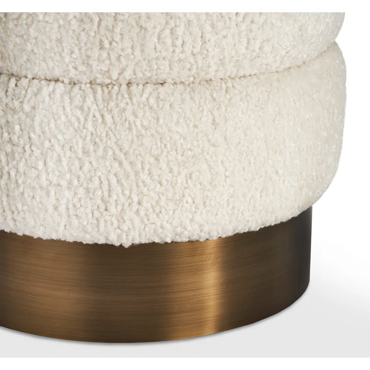 Charlize Stainless Steel Accent Stool