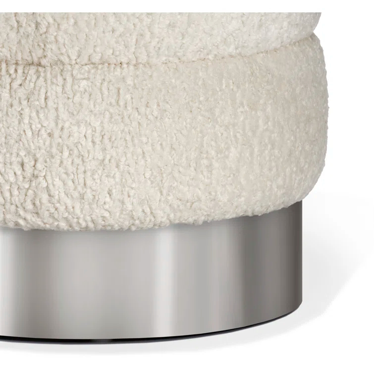 Charlize Stainless Steel Accent Stool