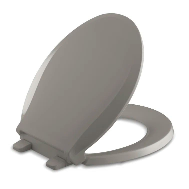 Cachet Round-Front Toilet Seat with Quiet-Close Lid and Seat and Grip-Tight Bumpers