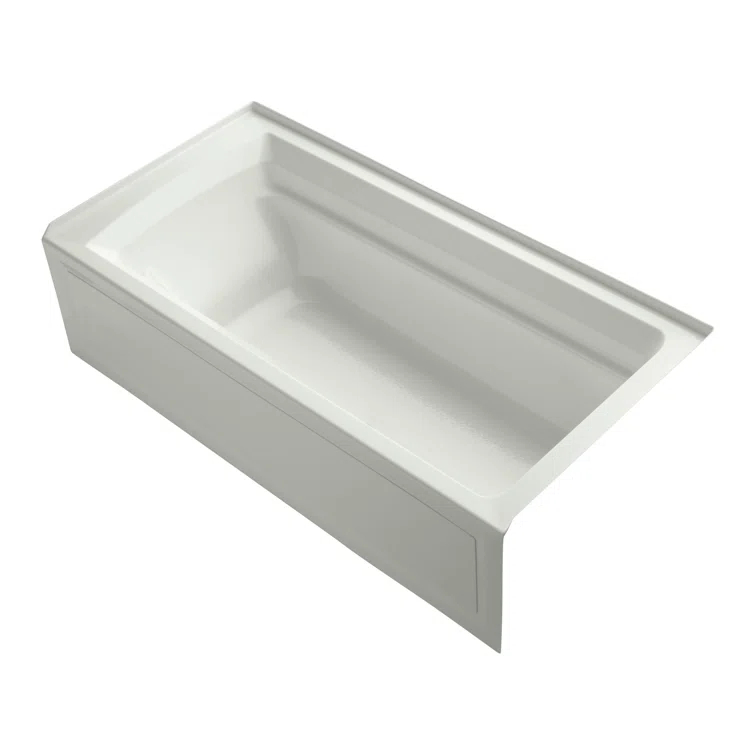 72" x 36" Acrylic Alcove Soaking Bathtub with Comfort Depth
