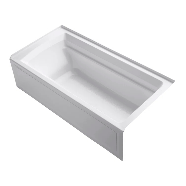 72" x 36" Acrylic Alcove Soaking Bathtub with Comfort Depth