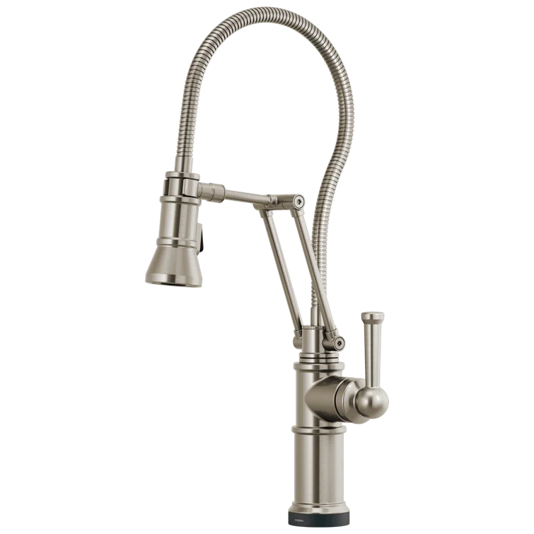 Stainless Steel Pull-Out Spray Kitchen Faucet with Brass Handle