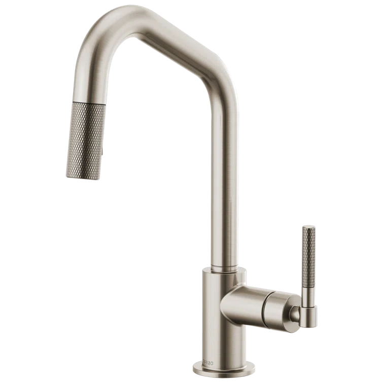 Stainless Steel Modern Pull-Down Kitchen Faucet with Brass Handle