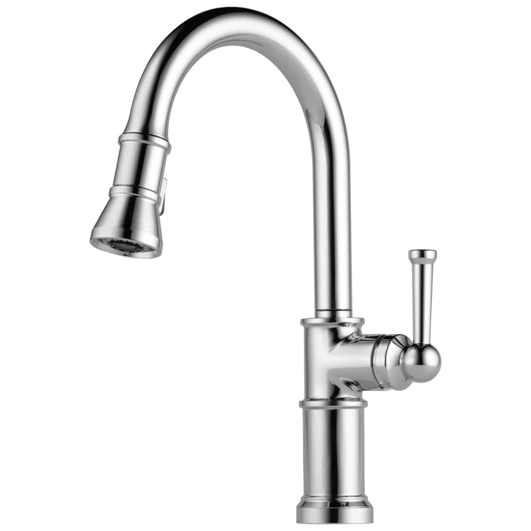 Chrome Traditional Pull-Down Kitchen Faucet with Spray