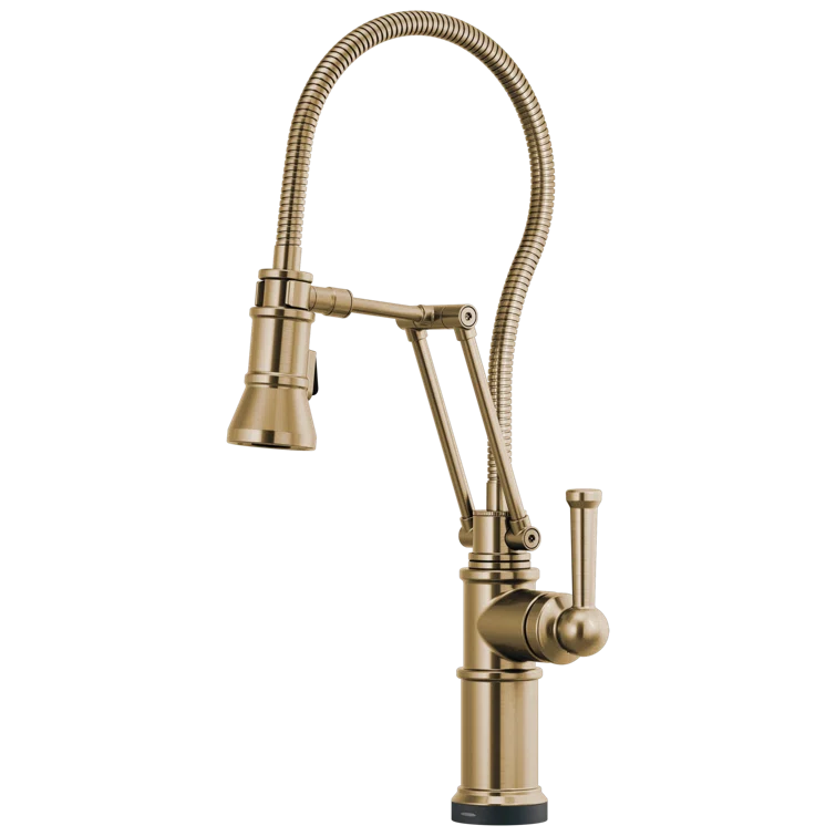 Luxe Gold Brass Kitchen Faucet with Pull-out Spray