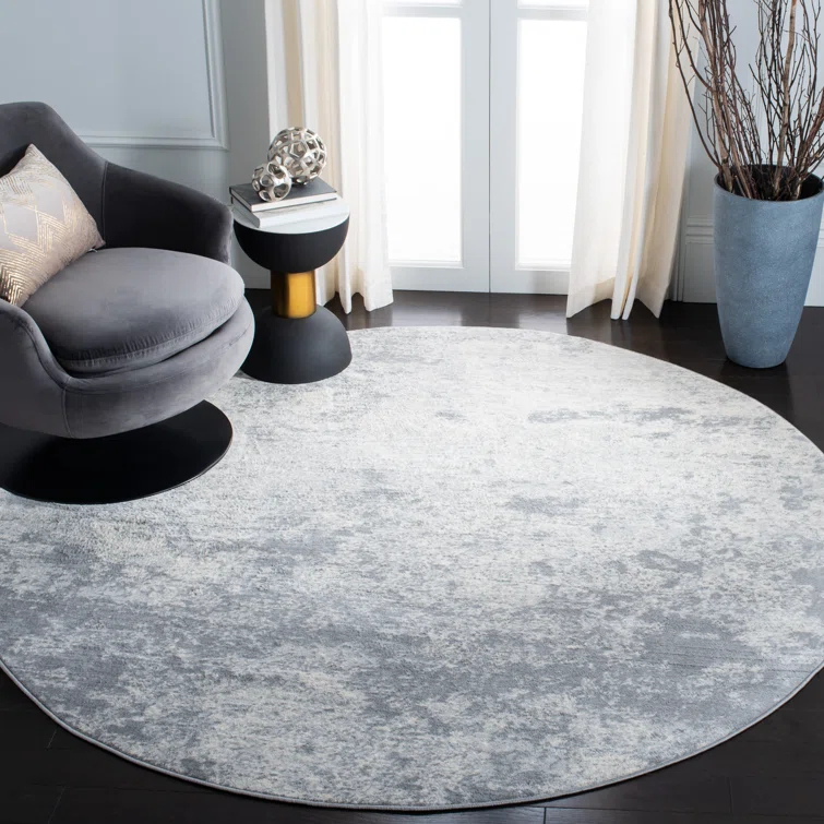 Steelside™ Adilene Abstract Light Gray/Ivory Area Rug
