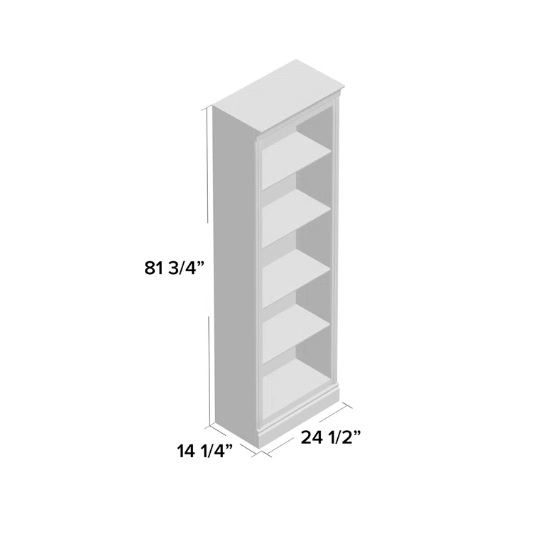 Saratoga Cherry Contemporary Adjustable Wood Bookcase