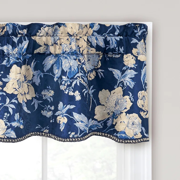 Forever Yours Floral 52" Curtain Window Valance
