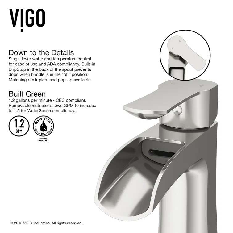 Paloma Single Hole Bathroom Faucet