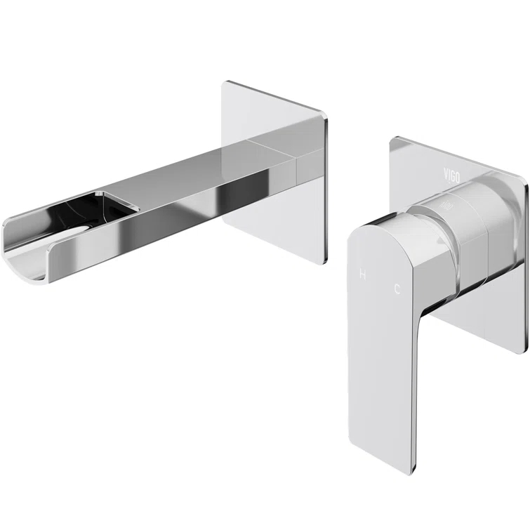 Atticus 5" H Single Handle WaterSense Wall Mount Bathroom Faucet