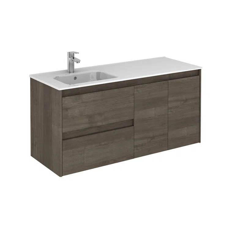WS Bath Collections Ambra 47.5'' Single Bathroom Vanity with Porcelain Top