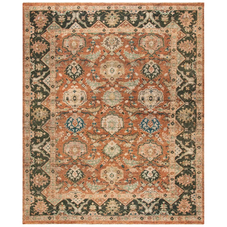 Izmir IZM105 Hand Knotted Area Rug - Red/Black - 9'x12' - Safavieh