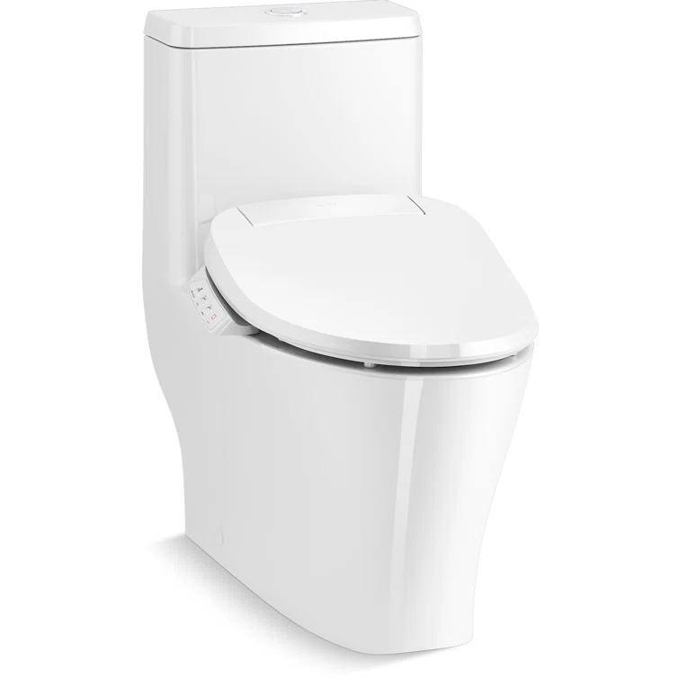 Kohler Spacity One-Piece Compact Elongated Toilet With Skirted Trapway, 1.28 Gpf K28020-0