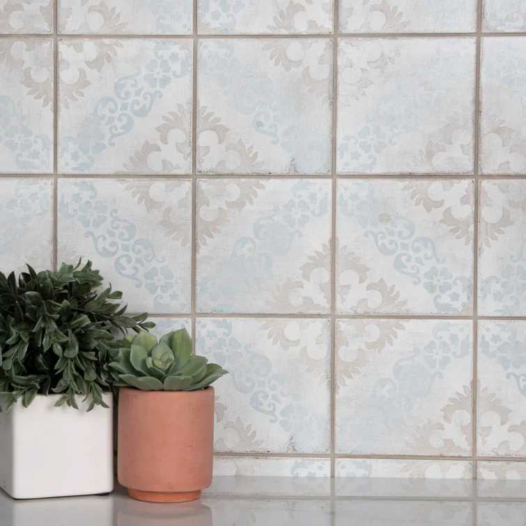 Barcelona 6" x 6" Porcelain Patterned Wall & Floor Tile