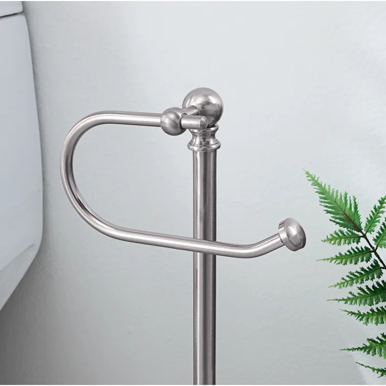 Bathroom Free Standing Toilet Paper Roll Holder Stand