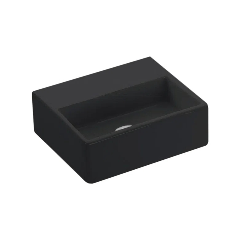 WS Bath Collections Quattro 11.2'' Ceramic Rectangular Bathroom Sink