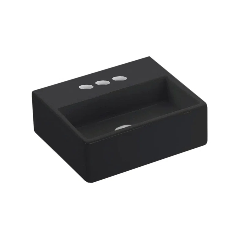 WS Bath Collections Quattro 11.2'' Ceramic Rectangular Bathroom Sink