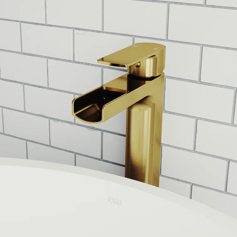 Amada Single Handle Vessel Sink Bathroom Faucet
