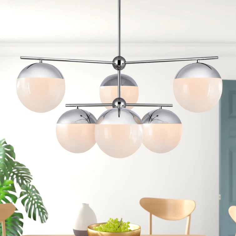 Yearby 6 - Light Dimmable Tiered Chandelier