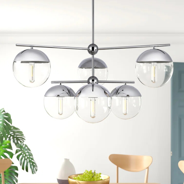 Yearby 6 - Light Dimmable Tiered Chandelier