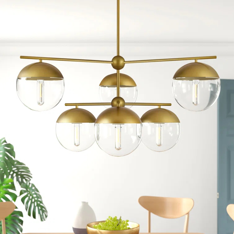 Yearby 6 - Light Dimmable Tiered Chandelier