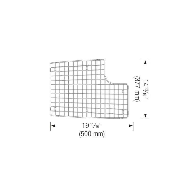 Performa 15" x 20" Left Bowl Sink Grid